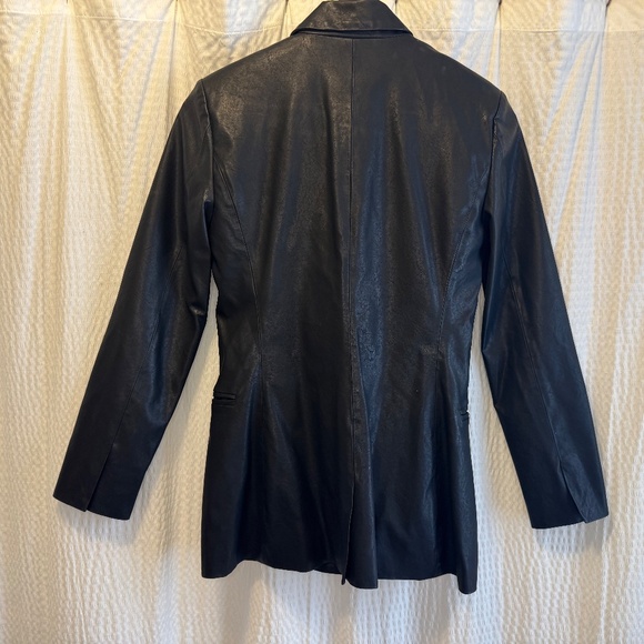 Anthropologie Blank NYC Faux Leather Black Blazer/Jacket Size Small - Picture 7 of 10